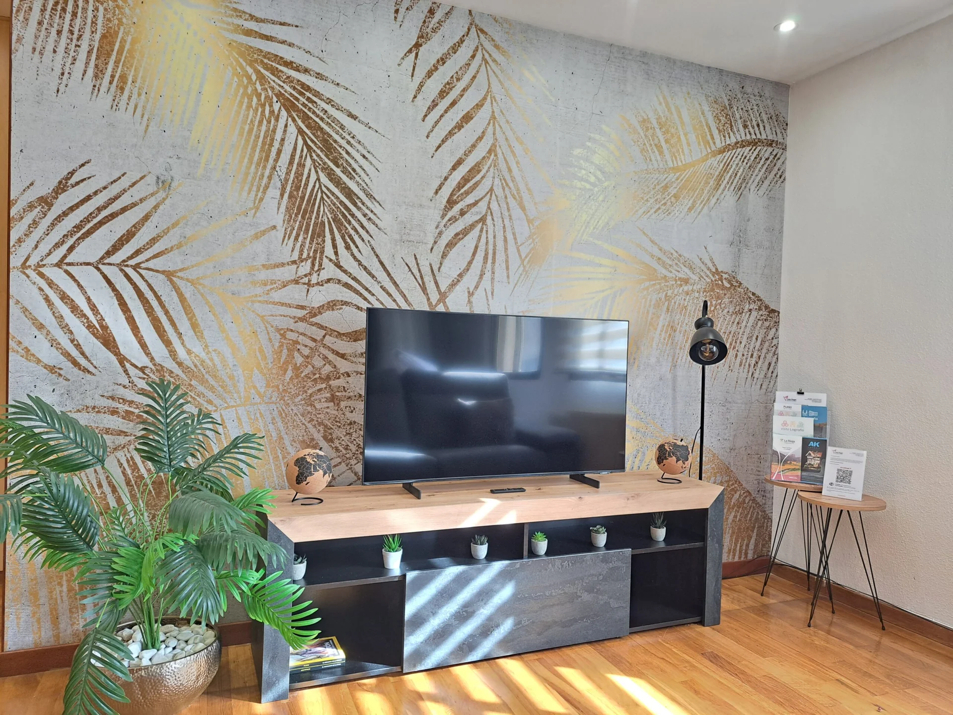 Salón con ambiente acogedor y climatización